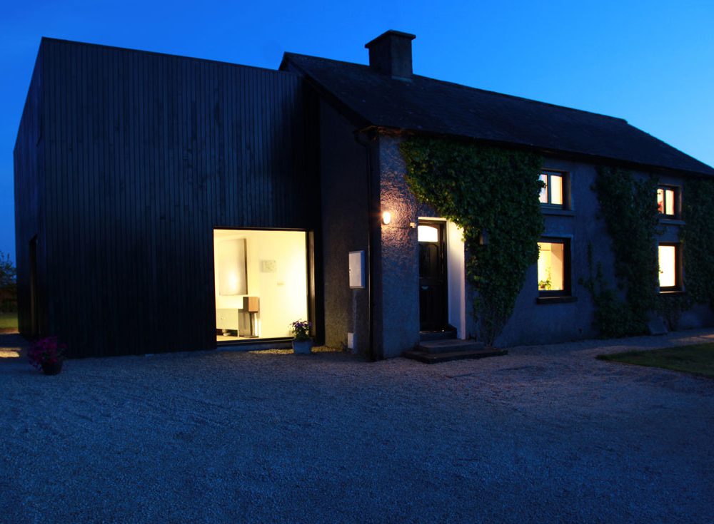 This extension to a converted schoolhouse is located outside Boyle, Co Roscommon.